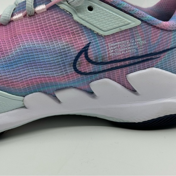 Nike Court Air Zoom Vapor Pro 'Pink Foam Glacier Blue' tennis shoe. SZ 7 - Picture 9 of 11